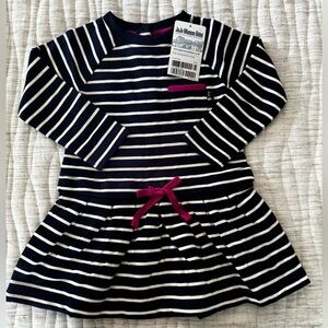 Jojo Maman Bébé drop waist Breton dress 12-18M NWT